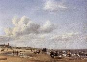 VELDE, Adriaen van de The Beach at Scheveningen wr Germany oil painting reproduction